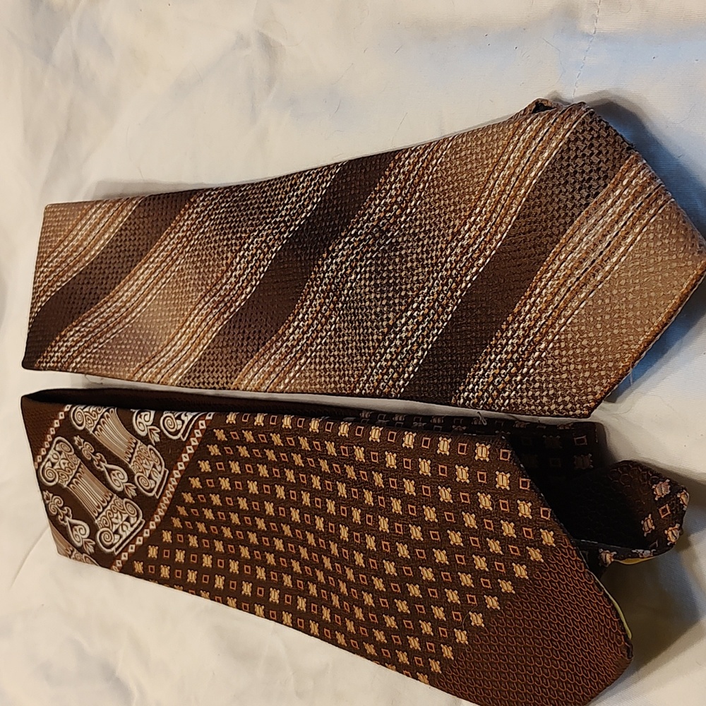 Vintage Wemlon by Wembley tie lot browns x 2